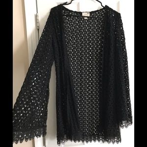 Pac Sun LA Hearts Black Lace Kimono